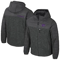 Colosseum Kansas State Wildcats Nightman Full-Zip Hoodie Puffer Jacket