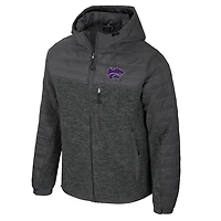 Colosseum Kansas State Wildcats Nightman Full-Zip Hoodie Puffer Jacket