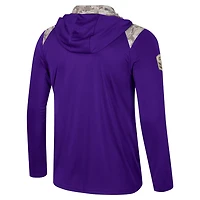 Colosseum Kansas State Wildcats OHT Military Appreciation Quarter-Zip Hoodie Jacket
