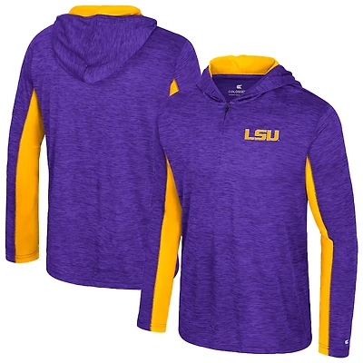 Colosseum LSU Tigers Always Sunny Quarter-Zip Hoodie