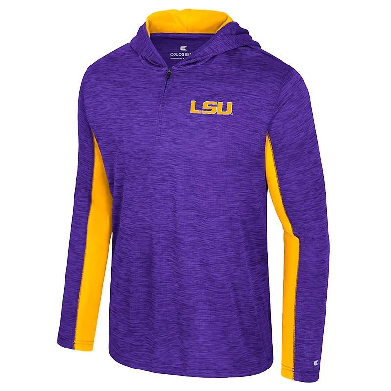 Colosseum LSU Tigers Always Sunny Quarter-Zip Hoodie