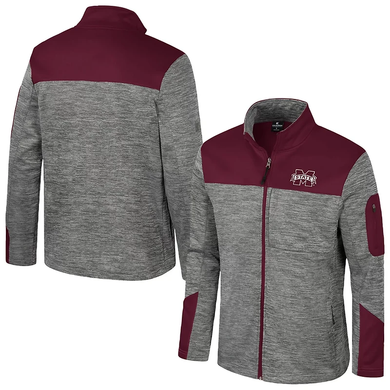 Colosseum Maroon Mississippi State Bulldogs Guard Full-Zip Jacket