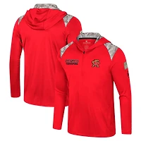 Colosseum Maryland Terrapins OHT Military Appreciation Quarter-Zip Hoodie Jacket