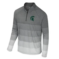Colosseum Michigan State Spartans AI Striped Mesh Quarter-Zip Raglan Windshirt