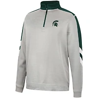 Colosseum Michigan State Spartans Bushwood Fleece Quarter-Zip Jacket