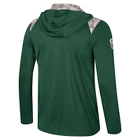 Colosseum Michigan State Spartans OHT Military Appreciation Quarter-Zip Hoodie Jacket