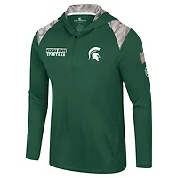 Colosseum Michigan State Spartans OHT Military Appreciation Quarter-Zip Hoodie Jacket