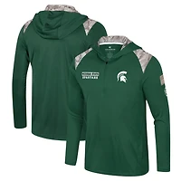 Colosseum Michigan State Spartans OHT Military Appreciation Quarter-Zip Hoodie Jacket