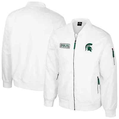 Colosseum Michigan State Spartans Rabbit Full-Zip Bomber Jacket