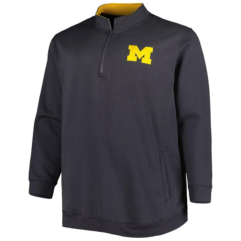 Colosseum Michigan Wolverines Big  Tall Tortugas Logo Quarter-Zip Sweatshirt
