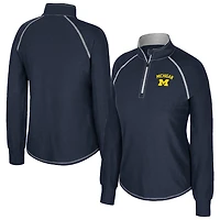 Colosseum Michigan Wolverines Bikram Raglan Quarter-Zip Top