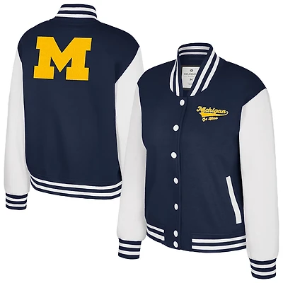 Colosseum Michigan Wolverines French Baguette Full Snap Fleece Jacket