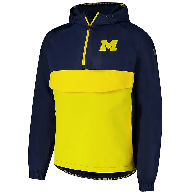 Colosseum Michigan Wolverines Reloaded Anorak Half-Zip Jacket