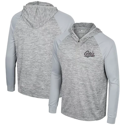 Colosseum Montana Grizzlies Cybernetic Raglan Quarter-Zip Hooded Top