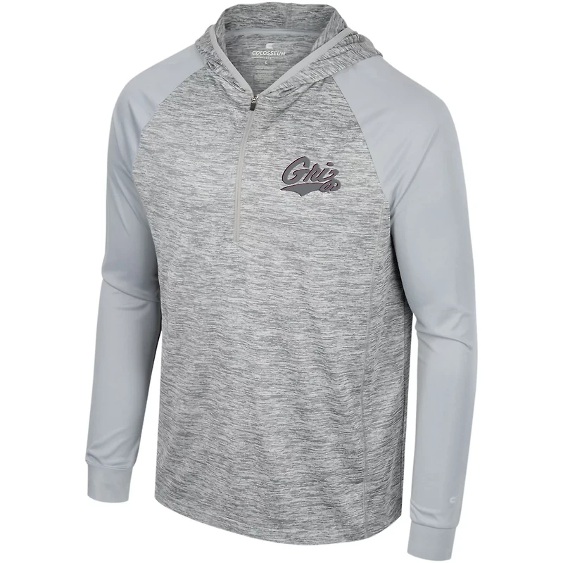 Colosseum Montana Grizzlies Cybernetic Raglan Quarter-Zip Hooded Top