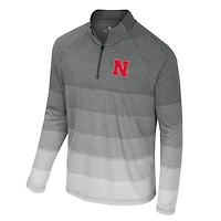 Colosseum Nebraska Huskers AI Striped Mesh Quarter-Zip Raglan Windshirt