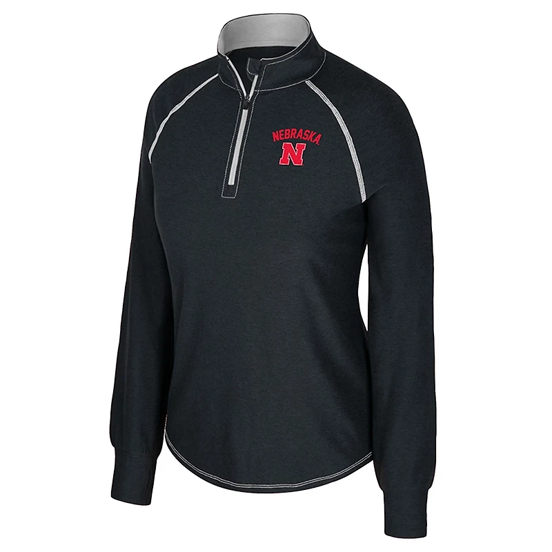 Colosseum Nebraska Huskers Bikram Raglan Quarter-Zip Top