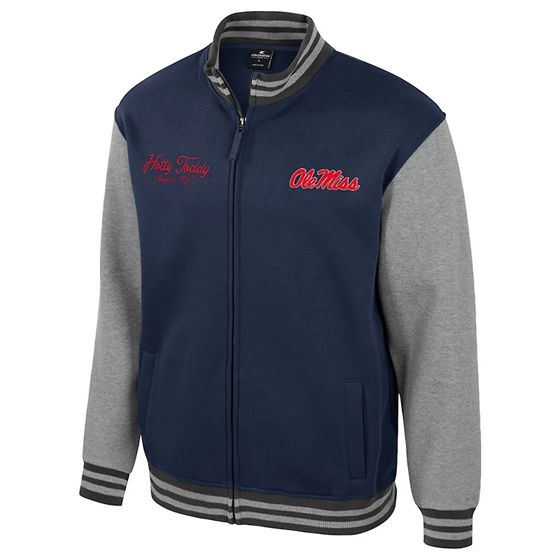 Colosseum Ole Miss Rebels Ambi-Turner Full-Zip Varsity Jacket
