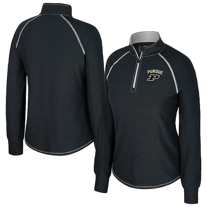 Colosseum Purdue Boilermakers Bikram Raglan Quarter-Zip Top
