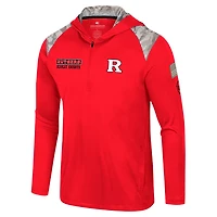 Colosseum Rutgers Knights OHT Military Appreciation Quarter-Zip Hoodie Jacket