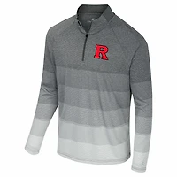 Colosseum Rutgers Scarlet Knights AI Striped Mesh Quarter-Zip Raglan Windshirt