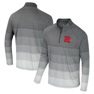 Colosseum Rutgers Scarlet Knights AI Striped Mesh Quarter-Zip Raglan Windshirt