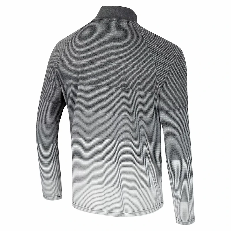 Colosseum Rutgers Scarlet Knights AI Striped Mesh Quarter-Zip Raglan Windshirt