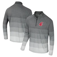 Colosseum Washington State Cougars AI Striped Mesh Quarter-Zip Raglan Windshirt