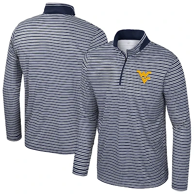 Colosseum West Virginia Mountaineers Striped Quarter-Zip Top