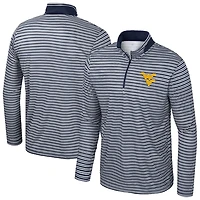 Colosseum West Virginia Mountaineers Striped Quarter-Zip Top