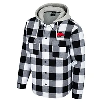Colosseum White Arkansas Razorbacks Buffalo Plaid Full-Zip Jacket