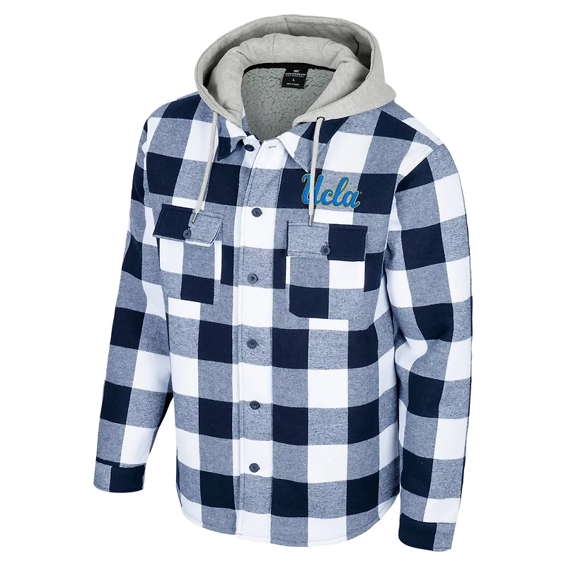 Colosseum White UCLA Bruins Buffalo Plaid Full-Zip Jacket