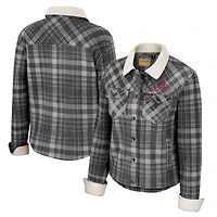Colosseum x Wrangler Alabama Crimson Tide Plaid Polar Fleece Button-Up Jacket
