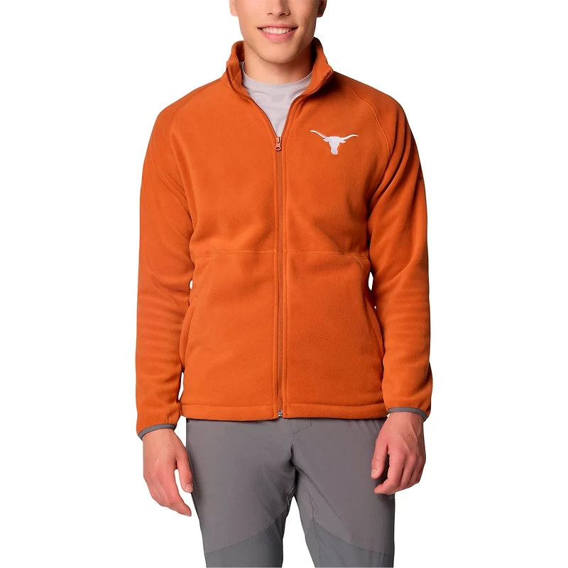 Columbia Burnt Texas Longhorns Big Tall Flanker IV Fleece Raglan Full-Zip Jacket