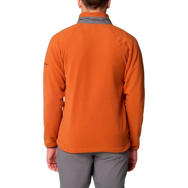 Columbia Burnt Texas Longhorns Big Tall Flanker IV Fleece Raglan Full-Zip Jacket