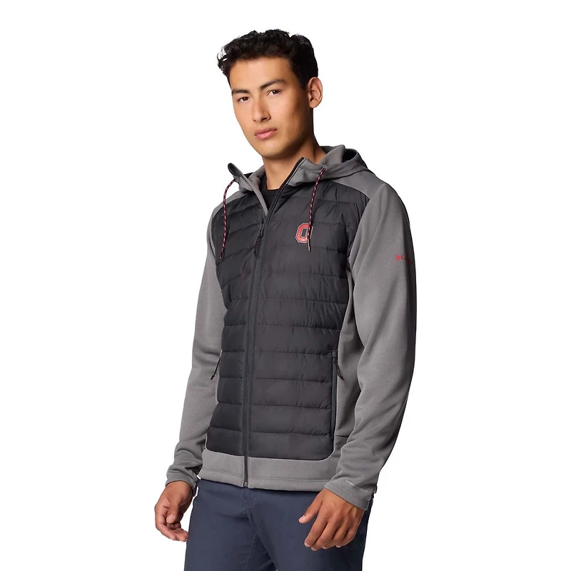 Columbia Gray Ohio State Buckeyes Out-Shield Hybrid Full-Zip Hoodie Jacket