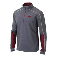 Columbia Heather Gray Arkansas Razorbacks Shotgun Omni-Wick Quarter-Zip Jacket