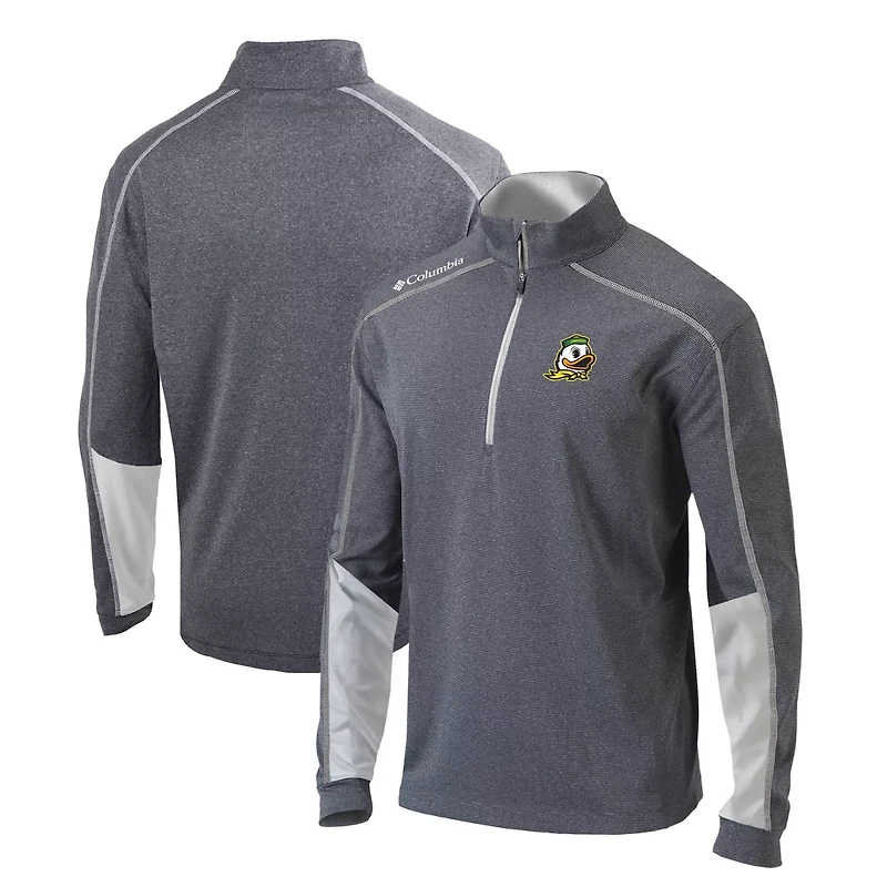 Columbia Heather Gray Oregon Ducks Shotgun Omni-Wick Quarter-Zip Jacket