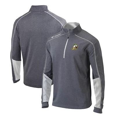 Columbia Heather Gray Oregon Ducks Shotgun Omni-Wick Quarter-Zip Jacket