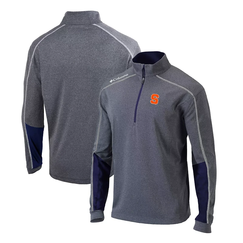 Columbia Heather Gray Syracuse Orange Shotgun Omni-Wick Quarter-Zip Jacket