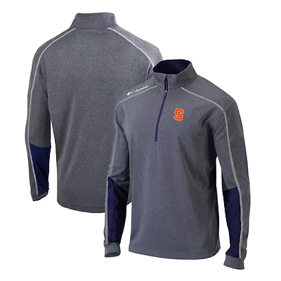 Columbia Heather Gray Syracuse Orange Shotgun Omni-Wick Quarter-Zip Jacket