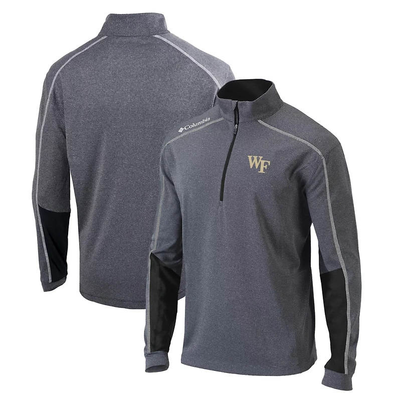 Columbia Heather Gray Wake Forest Demon Deacons Shotgun Omni-Wick Quarter-Zip Jacket