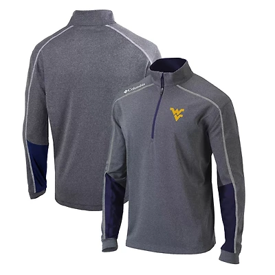 Columbia Heather Gray West Virginia Mountaineers Shotgun Omni-Wick Quarter-Zip Jacket