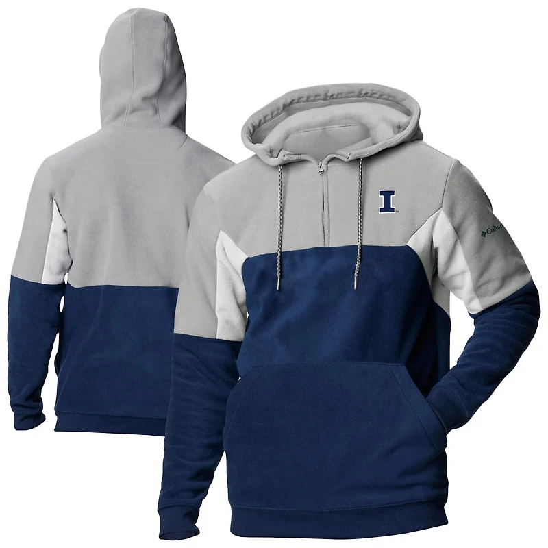 Columbia Illinois Fighting Illini Lodge Fleece Quarter-Zip Hoodie