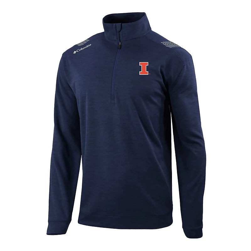 Columbia Illinois Fighting Illini Omni-Wick Oakland Downs Quarter-Zip Top