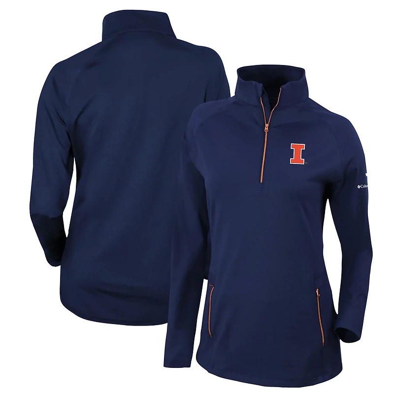 Columbia Illinois Fighting Illini Outward Nine Quarter-Zip Pullover Top