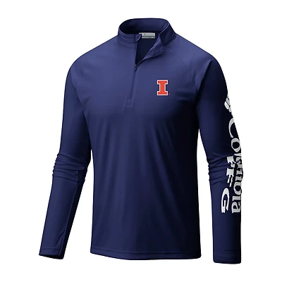 Columbia Illinois Fighting Illini Terminal Tackle Omni-Wick Quarter-Zip Top