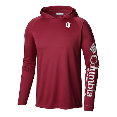 Columbia Indiana Hoosiers Terminal Tackle Omni-Shade Lightweight Pullover Hoodie