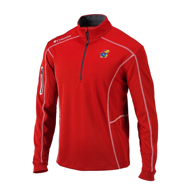 Columbia Kansas Jayhawks Omni-Wick Shotgun Quarter-Zip Pullover