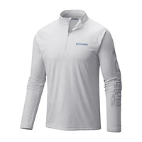 Columbia Kansas Jayhawks Terminal Tackle Omni-Wick Quarter-Zip Top